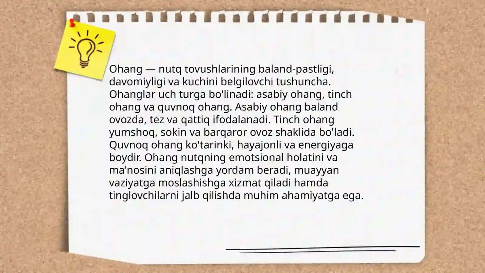Ohang va uning nuqtdagi ahamiyati.Urg‘u va uning turlari 3