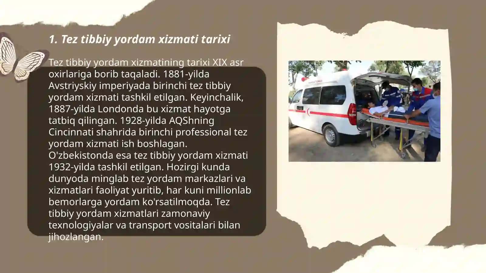 O'zbekiston Sog'liqni saqlash tizimida tez tibbiy yordam shakllari 3