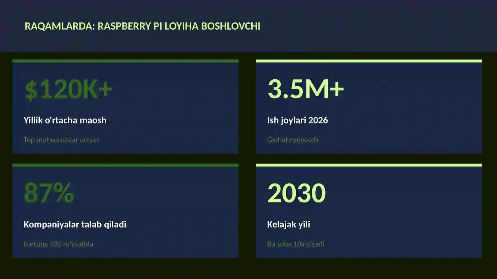 Raspberry Pi loyiha boshlovchi 3