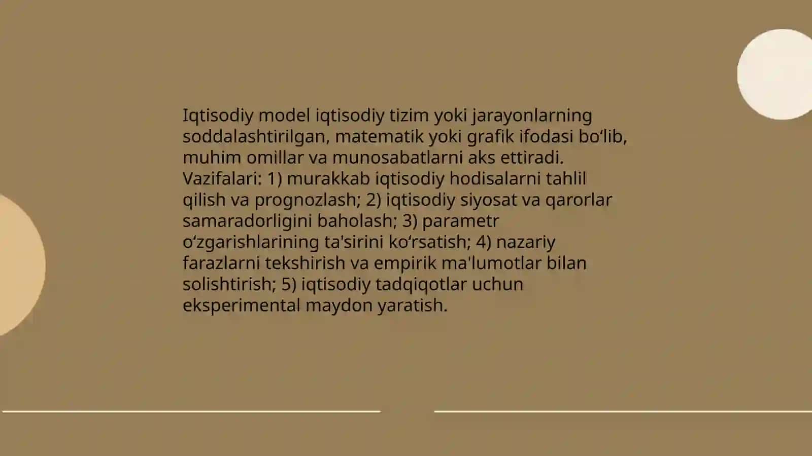 Iqtisodiyotda modellashtirishning asosiy tushunchalari va bosqichlari 3