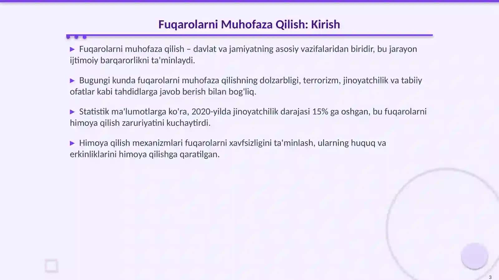Fuqarolarni Muhofaza Qilish Asoslari 3