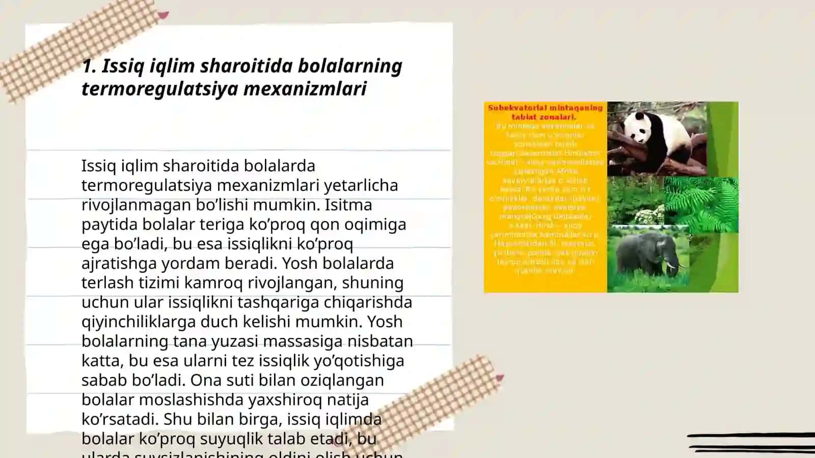 Issiq iqlim sharoitlarida bolalarning termoregulatsiyasi 3