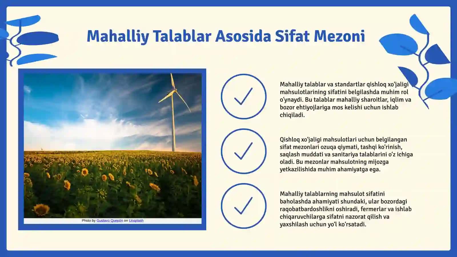 Mahalliy Talablar Asosida Sifat Mezoni 3