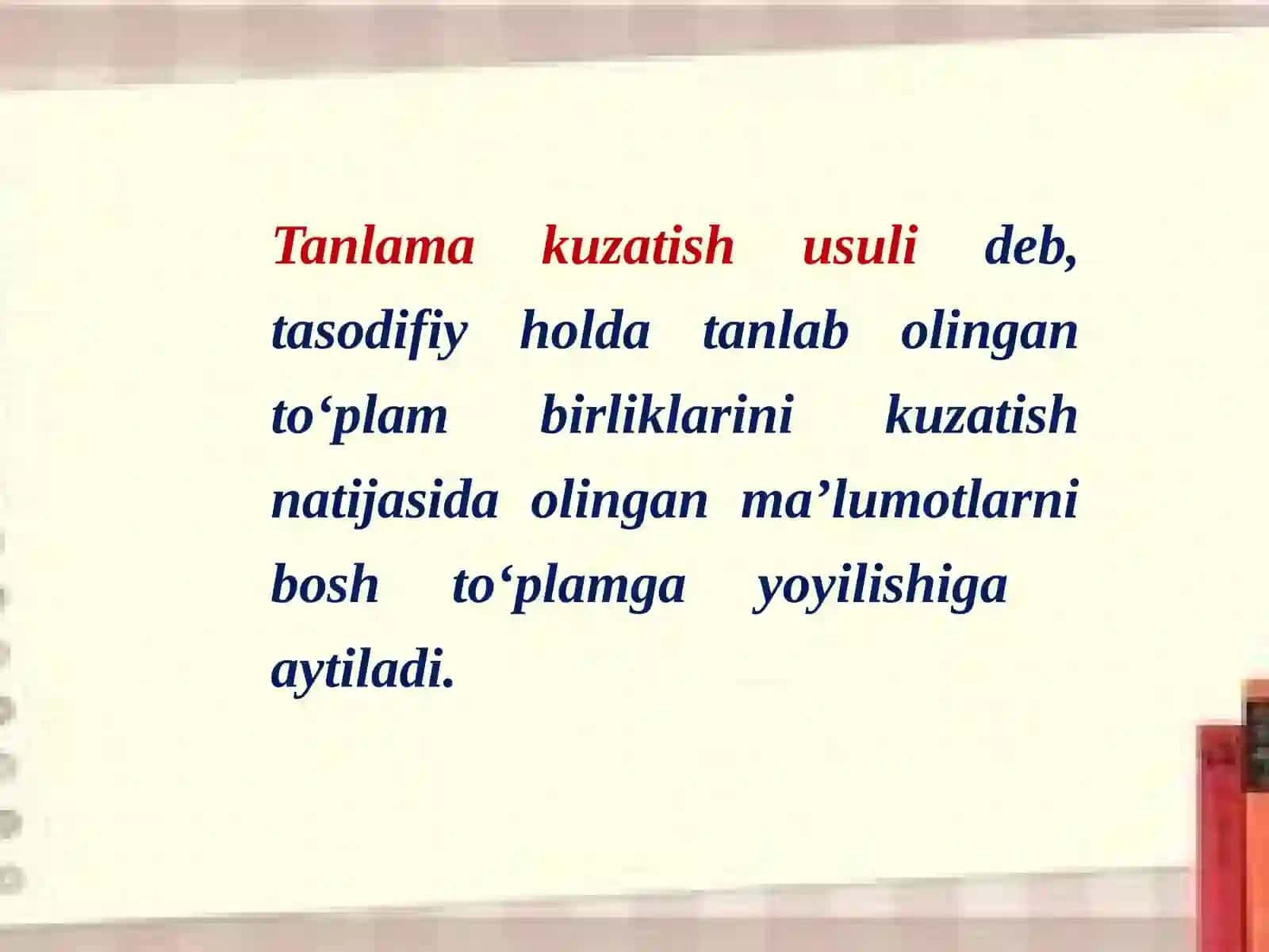 TANLAMA KUZATISH 3