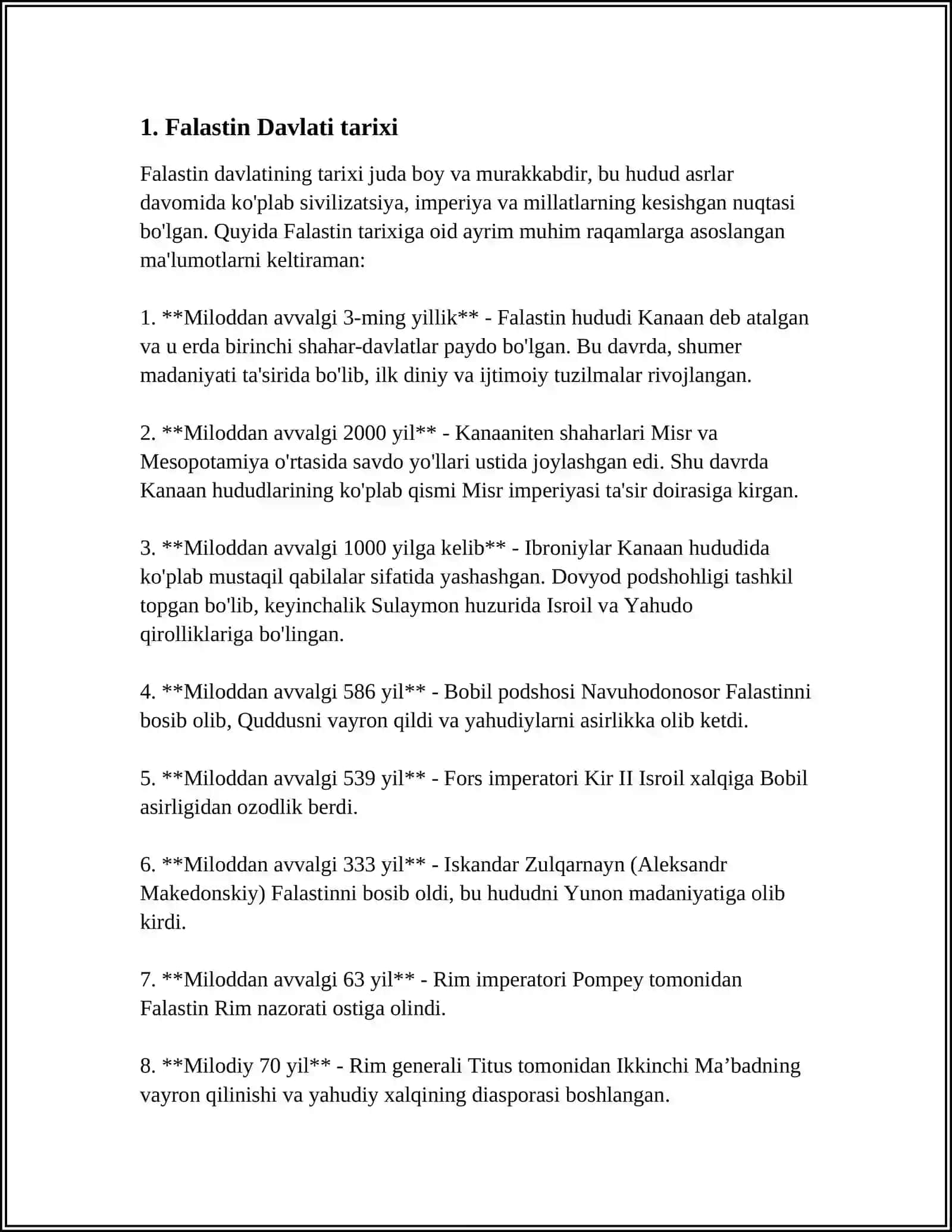 Falastin Davlati tarixi 3