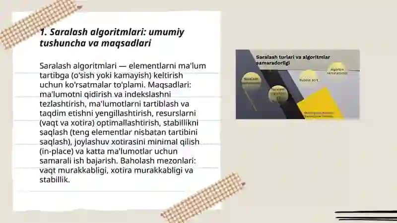 Puffakcha saralash (Bubble sort) 3