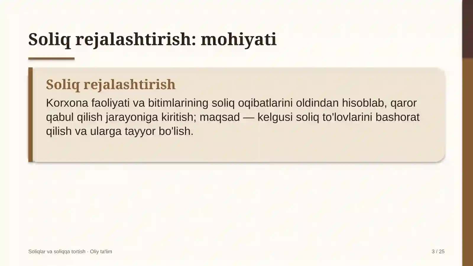 Davlat universitetlarida soliq rejalashtirish 3