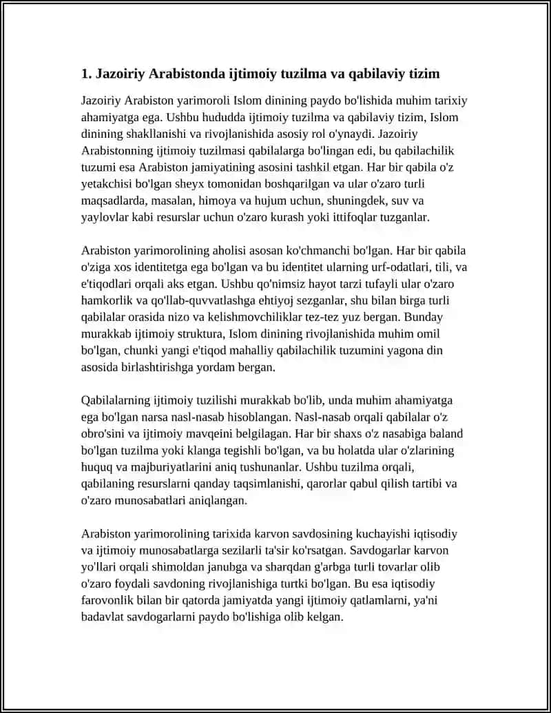 ISLOM DININING PAYDO BOʻLISHIDAGI IJTIMOIY- SIYOSIY VA MADANIY SHAROITLAR 3