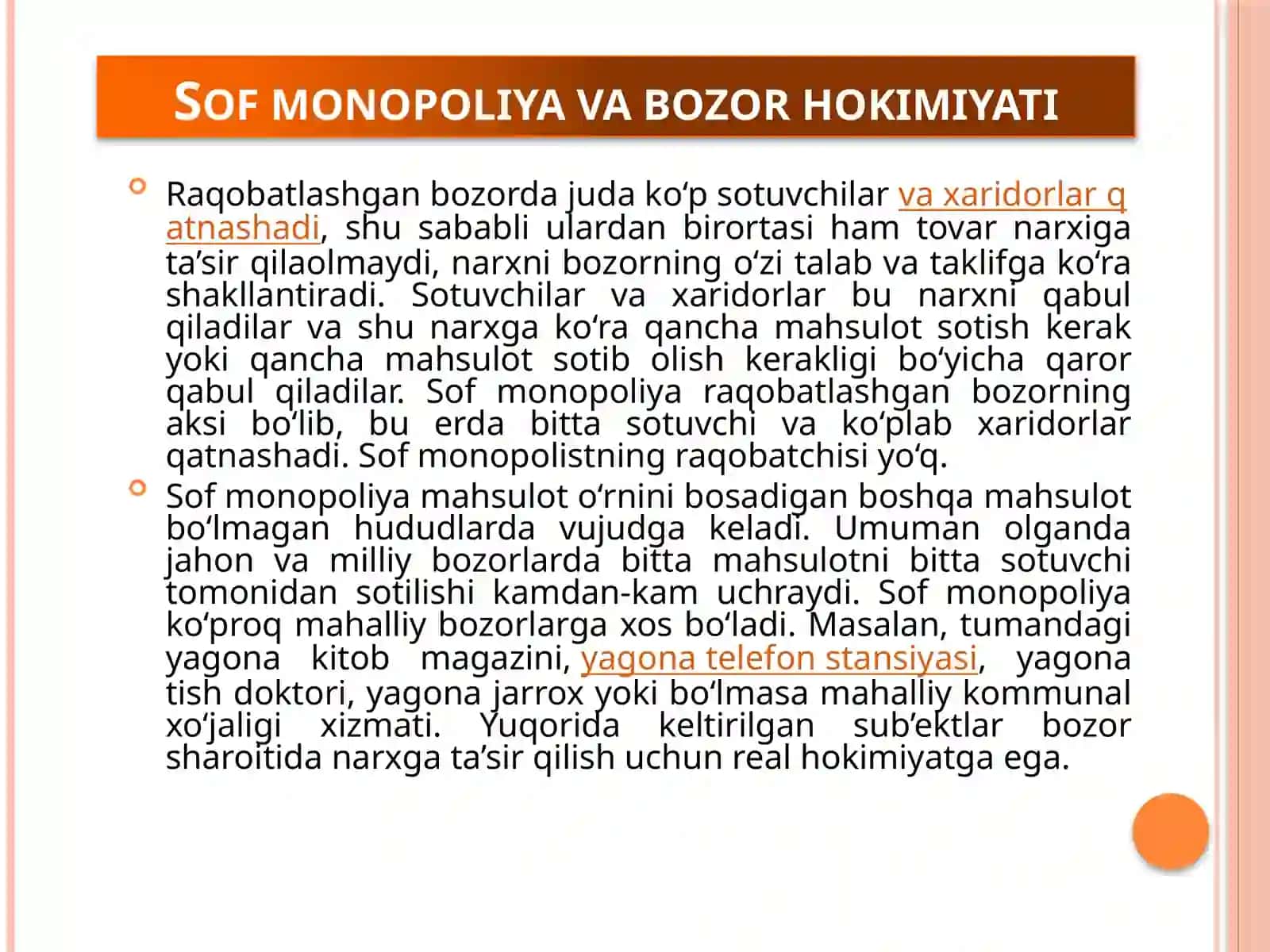 Raqobatlashmagan bozor turlari 3