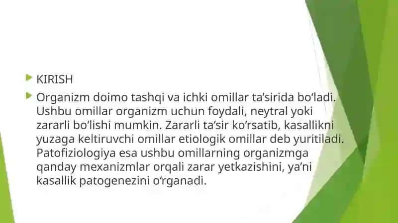 ETIOLOGIKOMILLARNING ORGANIZMGA TA’SIRI PATOFIZIOLOGIYASI 3