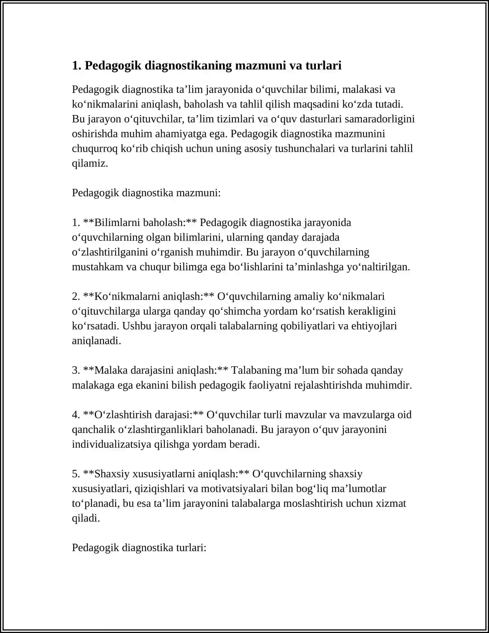 PEDAGOGIK DIAGNOSTIKANING MAQSADI VA VAZIFALARI 3