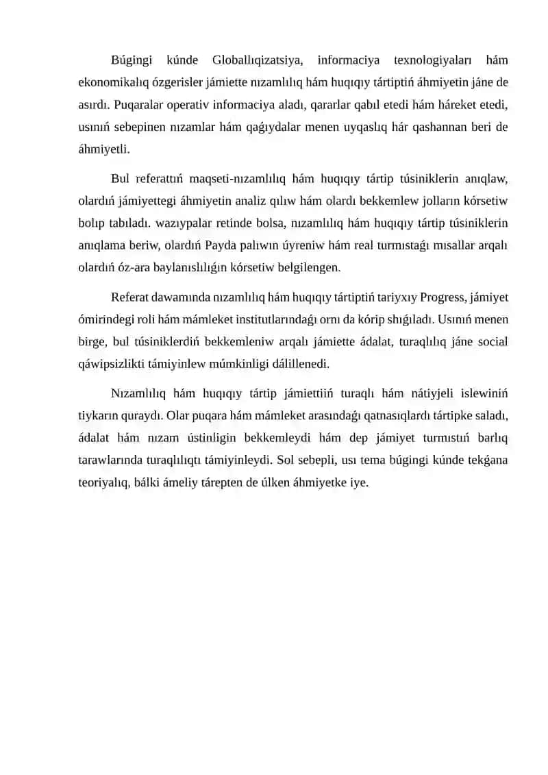 Nızamlılıq hám huqıqıy tártip 3