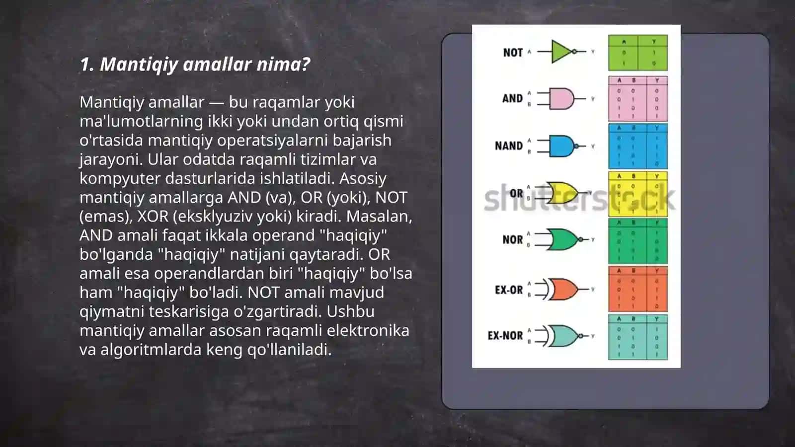 Mantiqiy amallar va ularning turlari 3