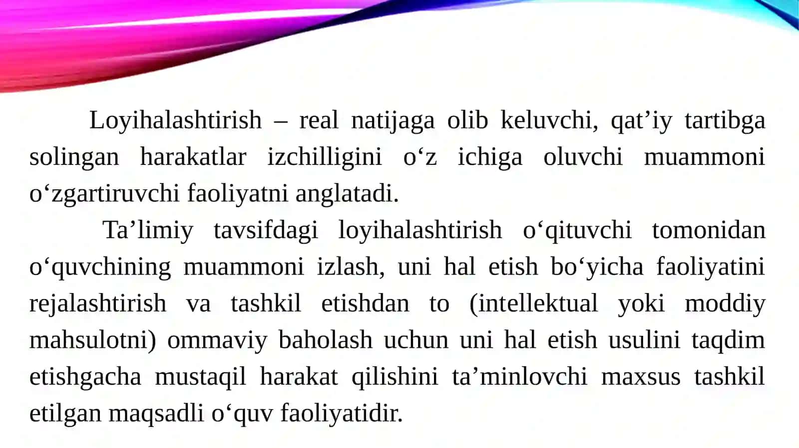 Loyihaviy o‘qitish texnologiyalari 3