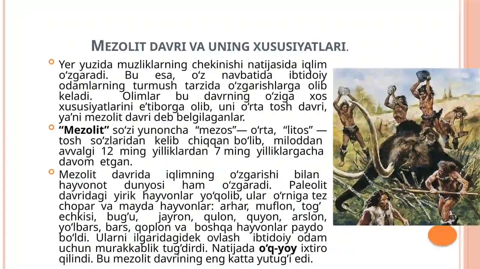Mezolit davri va uning o’rganilishi (Arxeologiya) 3