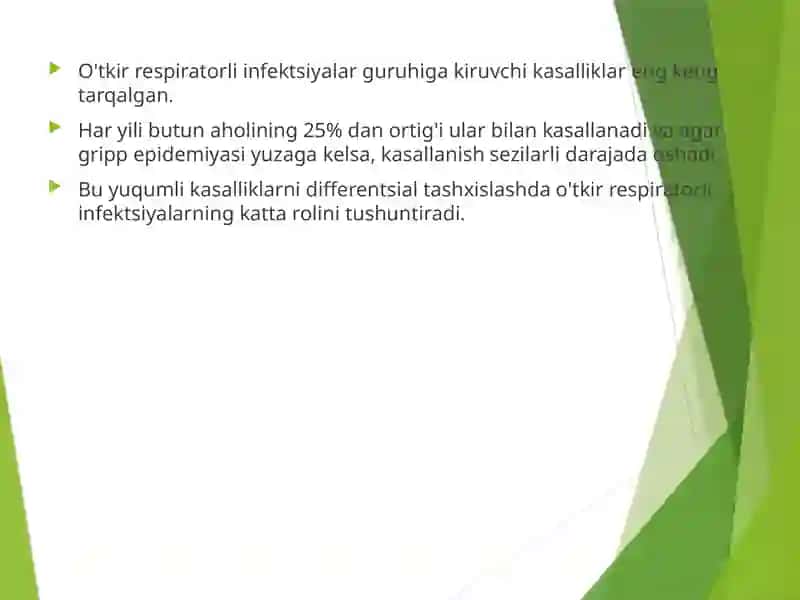 O'tkir respirator kasalliklar(O’RK) 3
