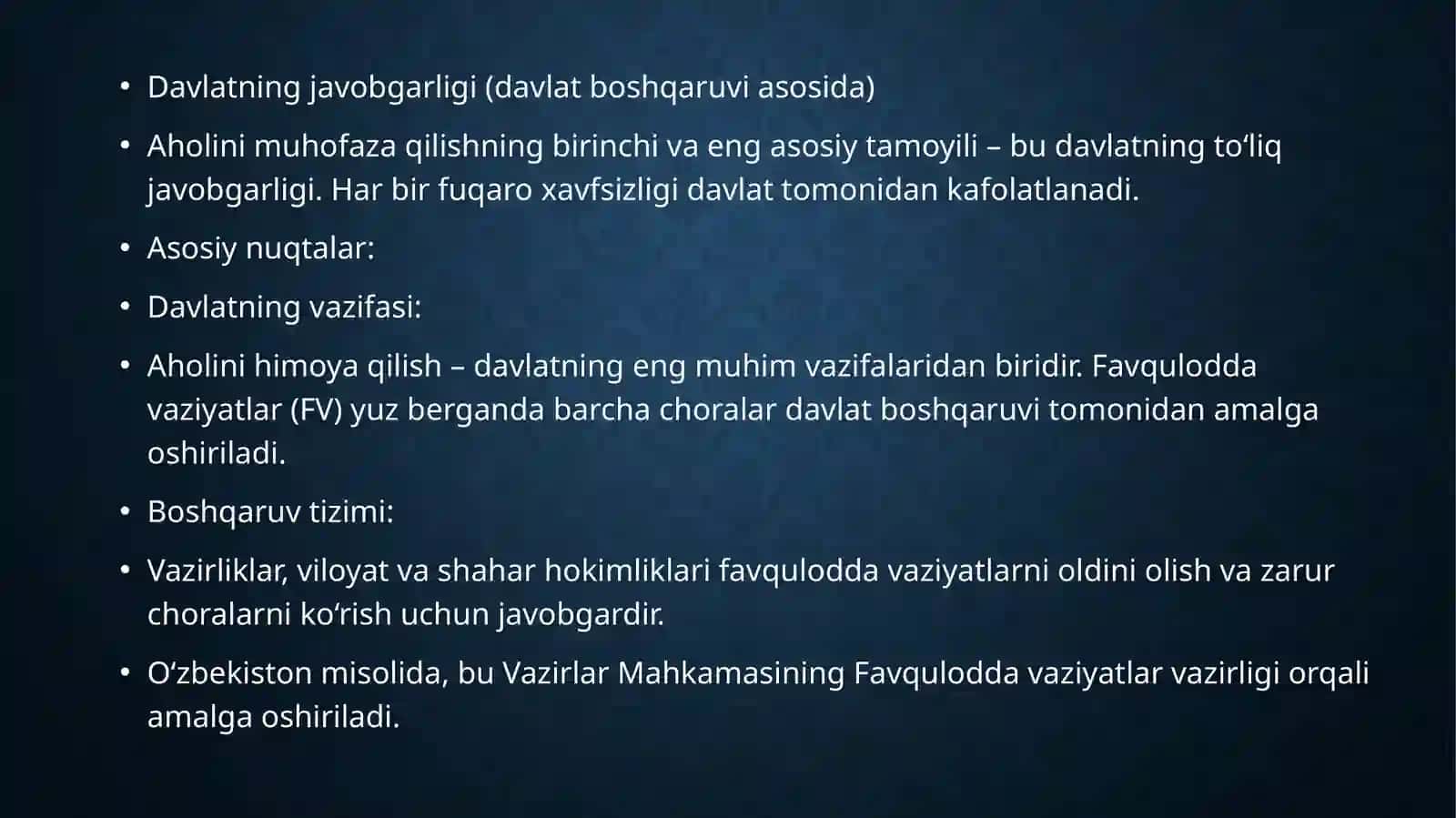 Favqulodda vaziyatlarda aholinimuhofazalash. Jamoaviy himoya vositalari 3