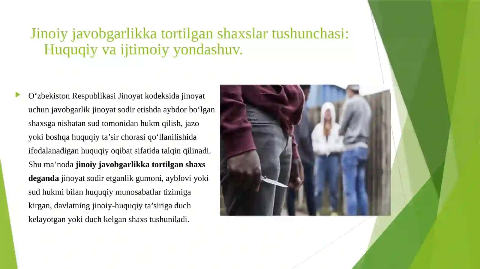 Jinoiy javobgarlikka tortilgan shaxslar tushunchasi va ularning huquqiy maqomi 3