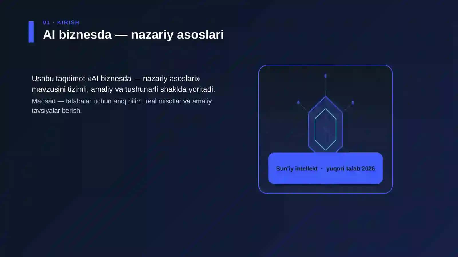 AI biznesda — nazariy asoslari 3
