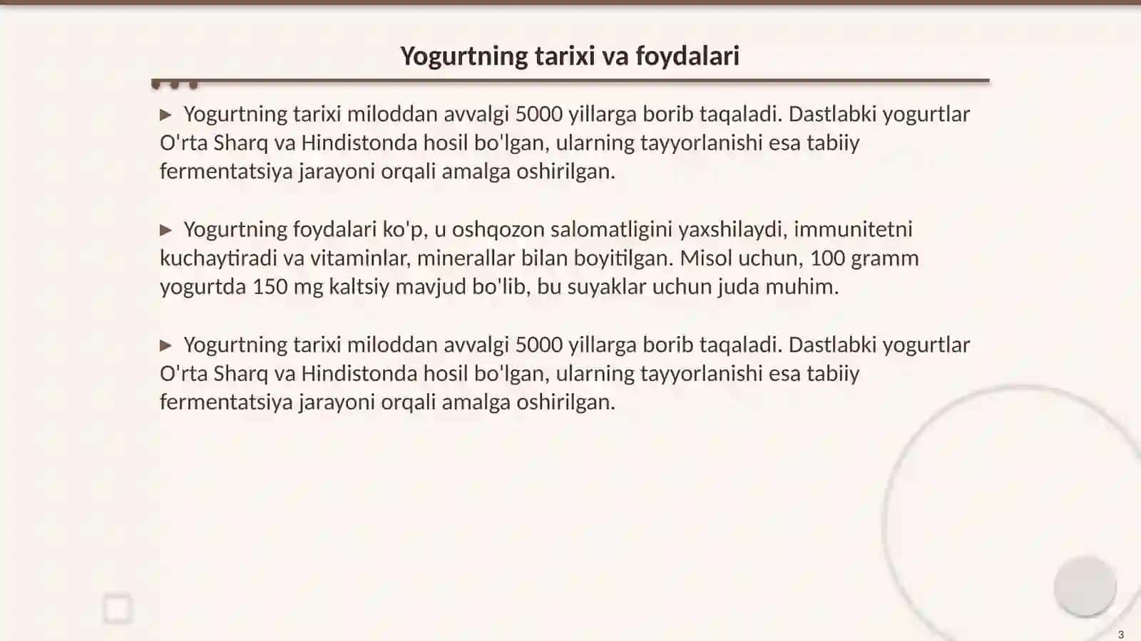 Yogurt tayyorlash haqida 3