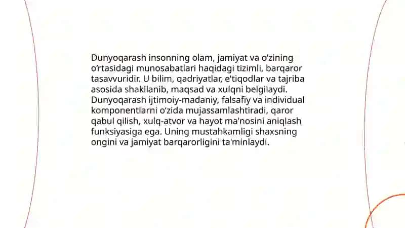 Dunyoqarashning mohiyati tuzilishi va asosiy funksiyalari 3