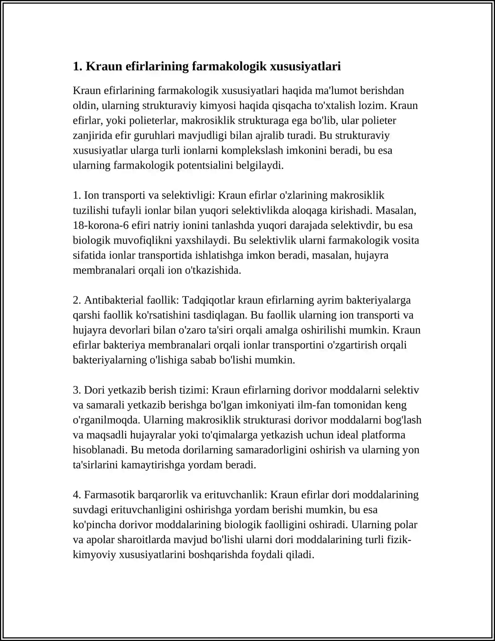 Kraun efirlari dori vositasi sifatida 3