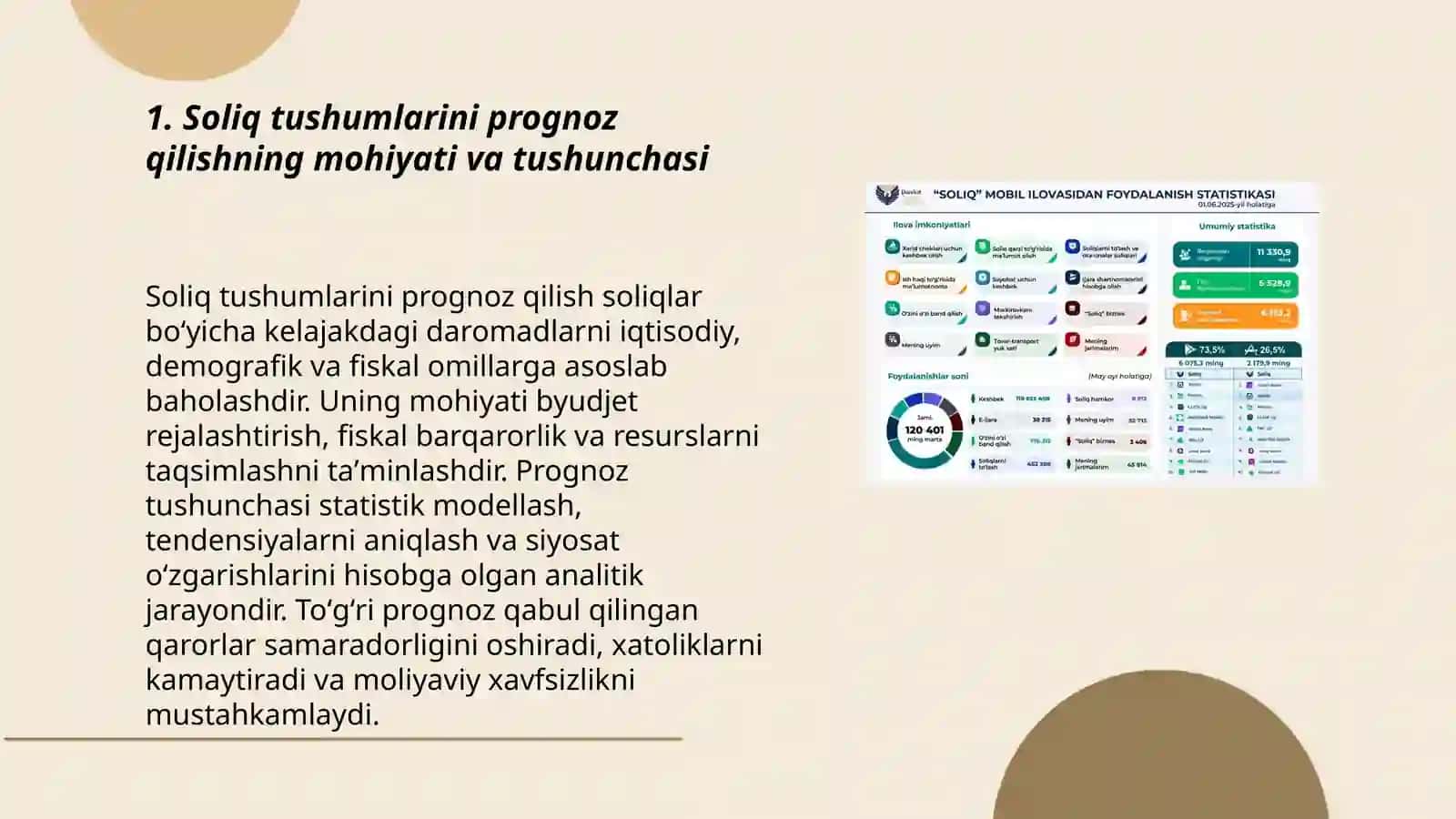 Soliq tushumlarining prognoz qilishning mohiyati 3