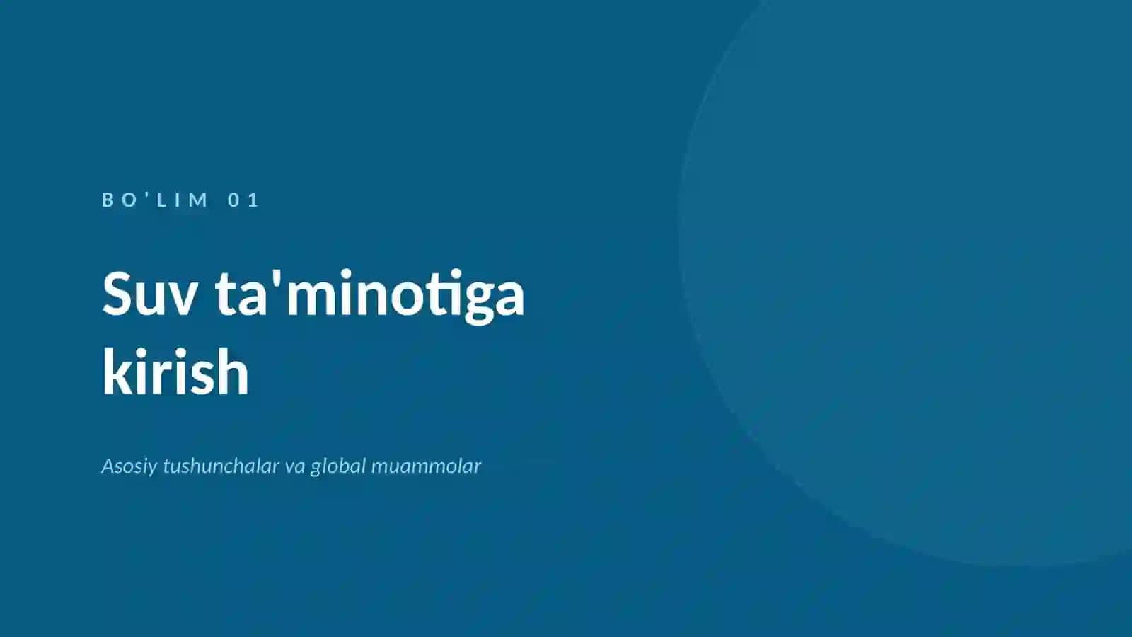 SUV TA'MINOTI JARAYONINI MODELLASHTIRISH 3