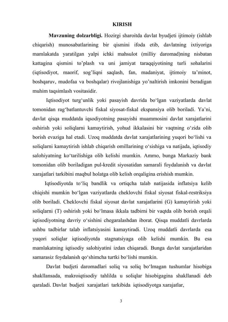 Davlat Budjeti. Soliqlar 3