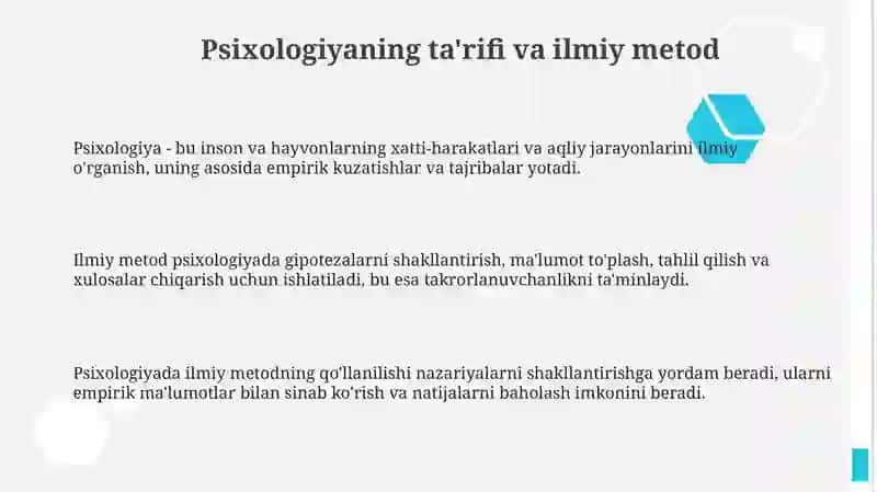 Psixologiya fan sifatida 3