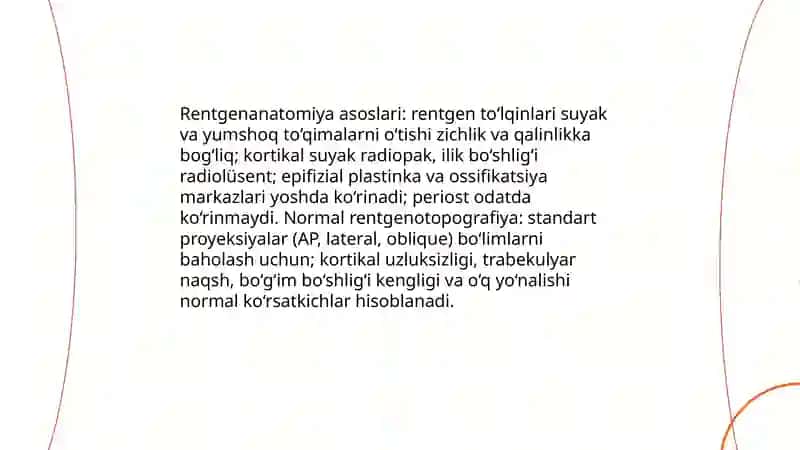 Skelet suyaklarining rentgenanatomiyasi 3