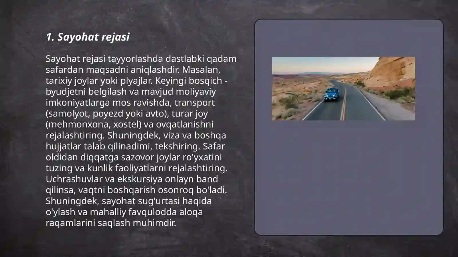 Sayohat rejasi 3