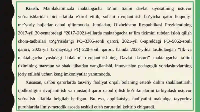 TURLI YOSH GURUHDA BOLALARNI APPLIKATSIYAGA O‘RGATISH METOD VA USULLARI 3