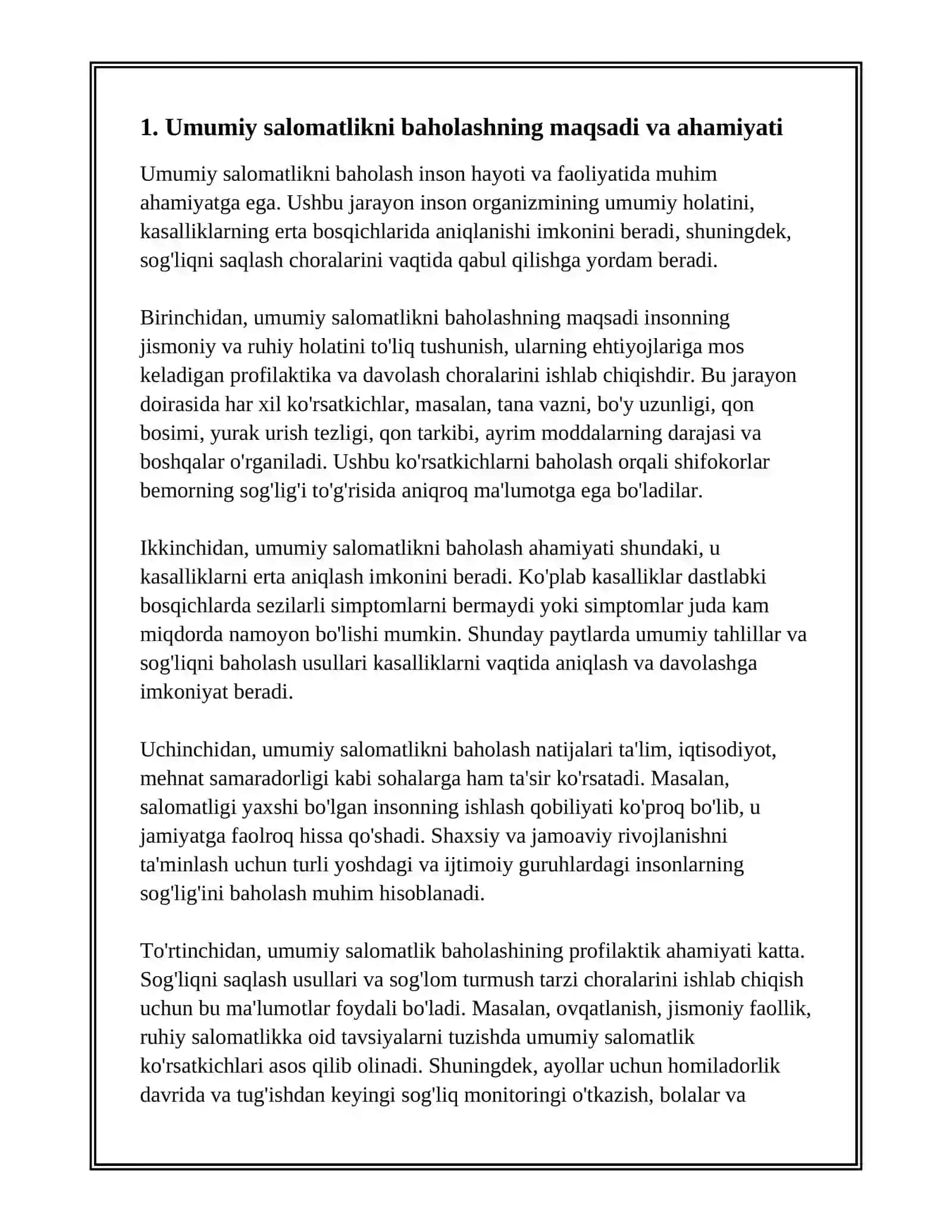 UMUMIY SALOMATLIKNI BAHOLASH 3