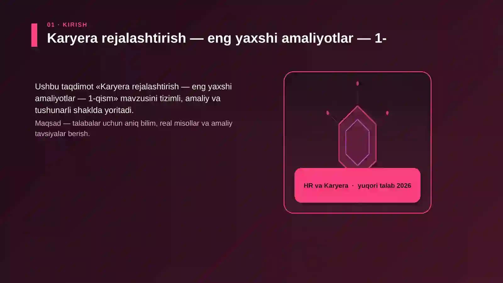 Karyera rejalashtirish — eng yaxshi amaliyotlar — 1-qism 3