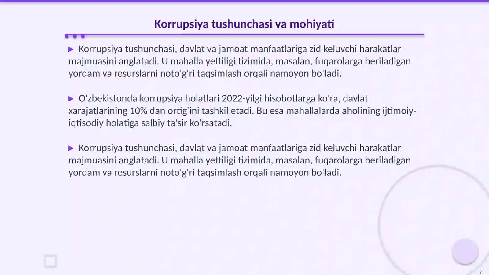 Mahalla yettiligi faoliyatida korrupsiya holatlari 3