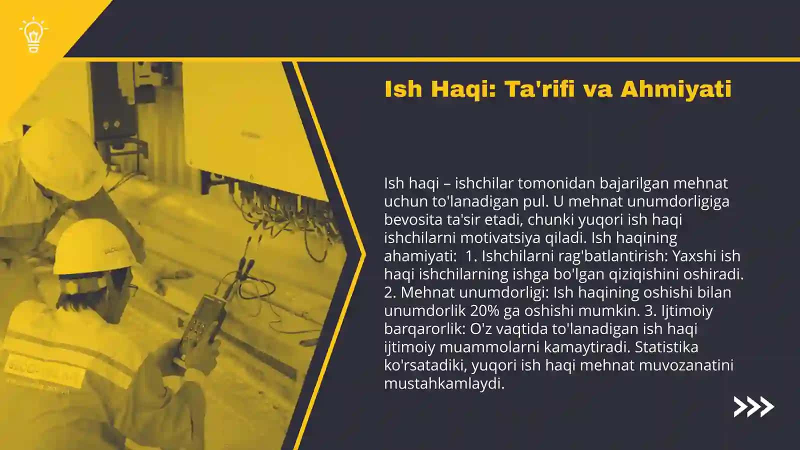 ISH HAQI VA MEHNAT UNUMDORLIGI 3