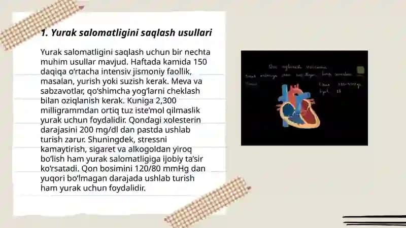Yurak qon tomir kasalliklarini oldini olish choralari 3