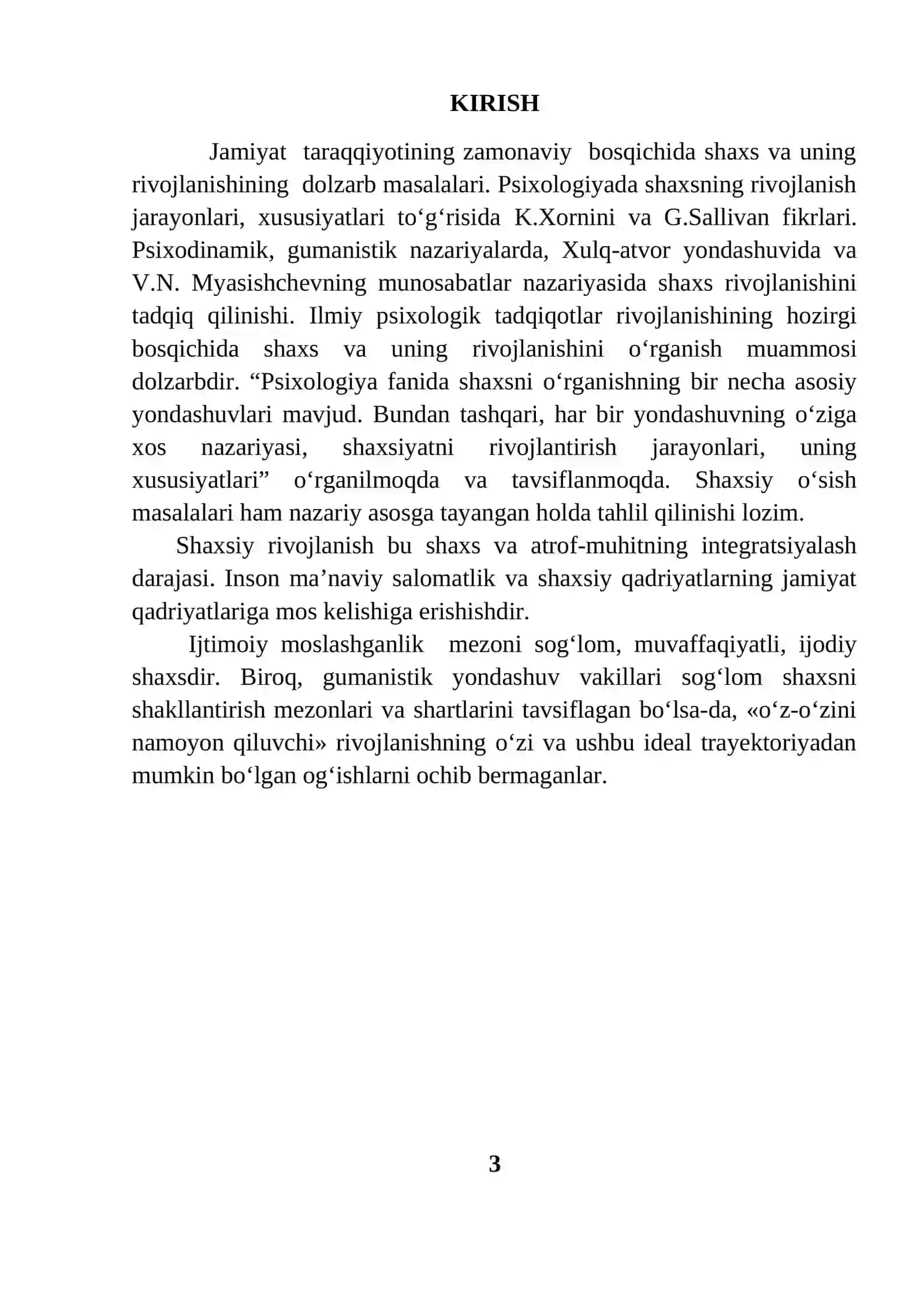 Shaxsning tuzilishi va rivojlanishi to'g'risida umumiy fikr (Leontiev) 3