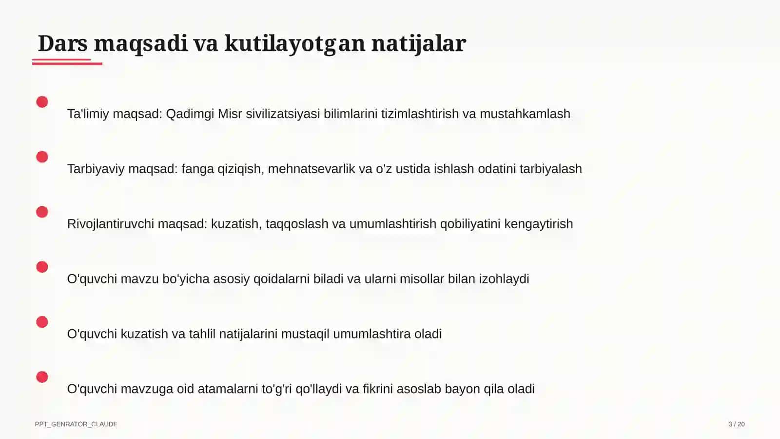 Qadimgi Misr sivilizatsiyasi (6-sinf) 3