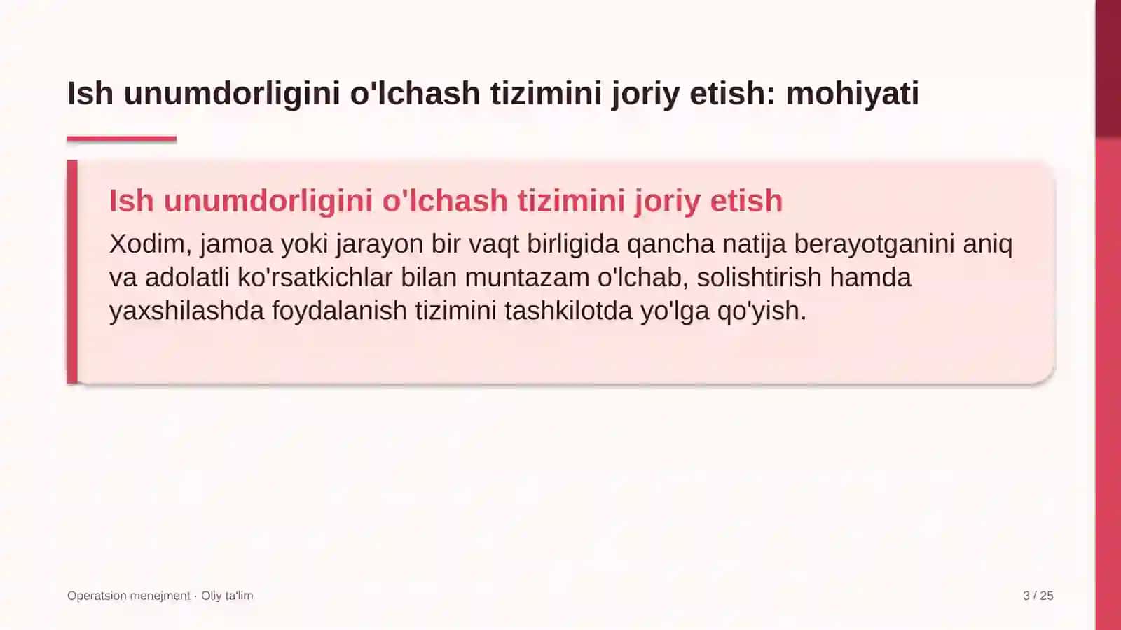 Avtomobil yuvish shoxobchalarida ish unumdorligini o'lchash tizimini joriy etish 3