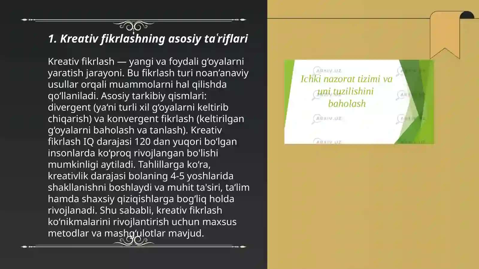Kreativ fikirlash va uni ravojlantirish usullari 3