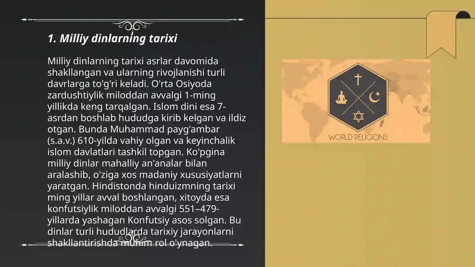 Milliy dinlar 3
