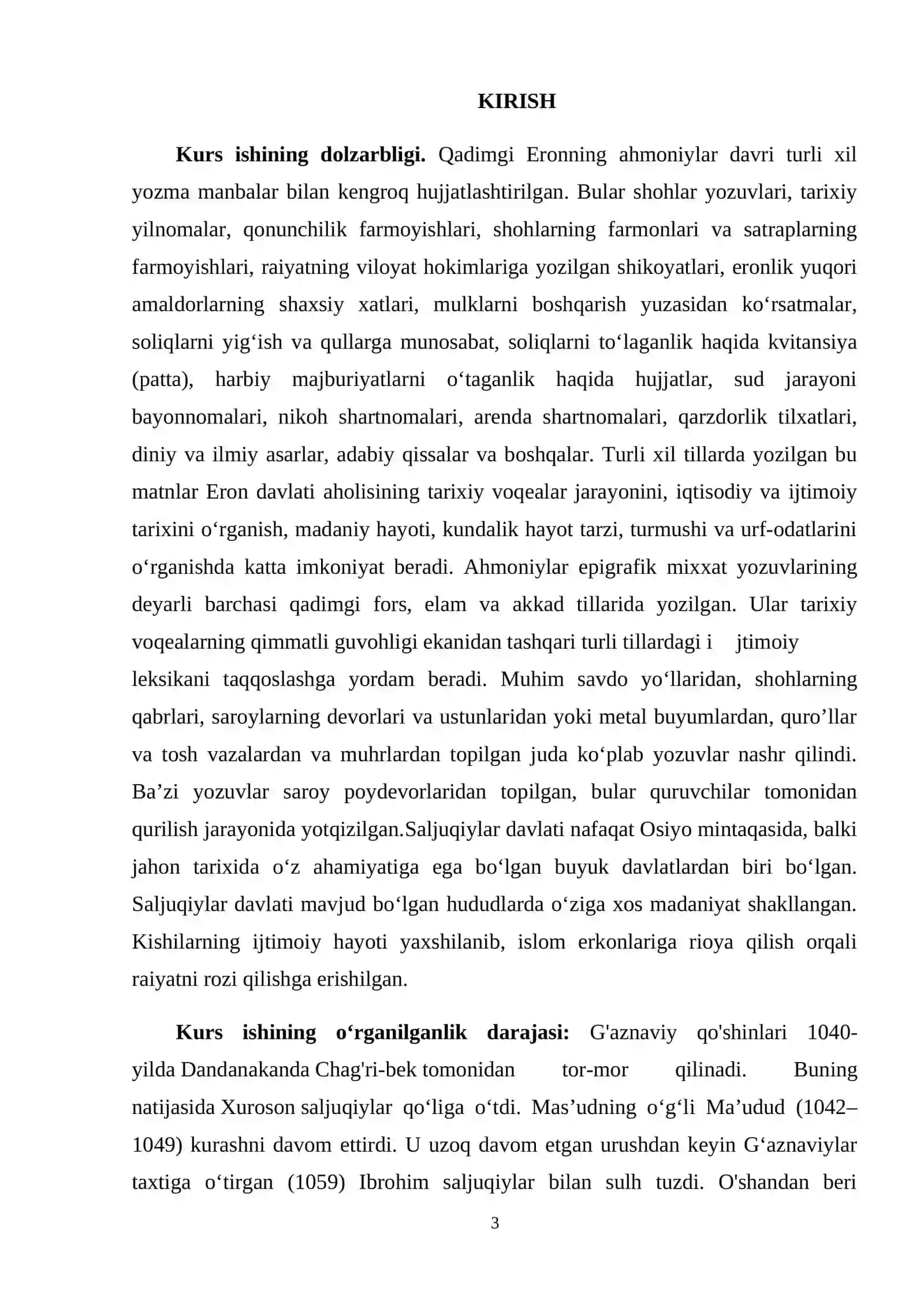 ERON SALJUQIYLAR HUKMRONLIGI DAVRIDA 3