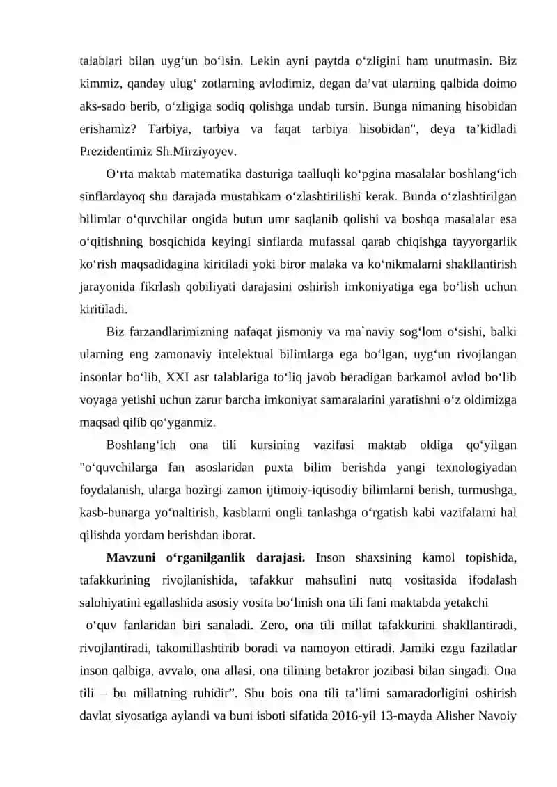 BOSHLANG‘ICH SINFDA SO‘Z BIRIKMALARI VA GAPLARNI O‘RGATISH METODIKASI 3