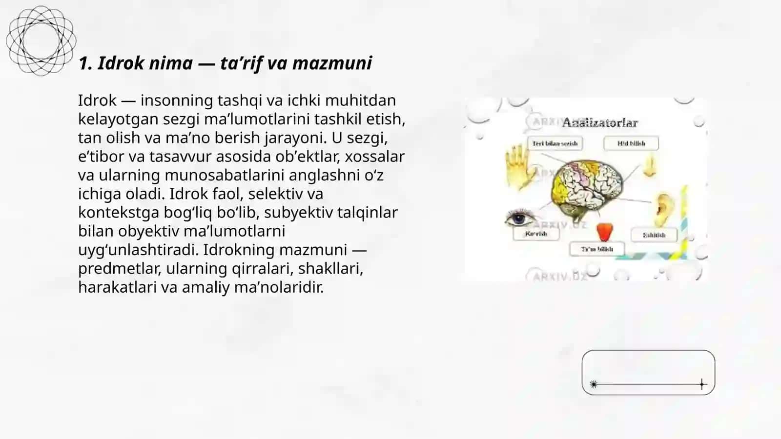 Idrok va uning turlari 3