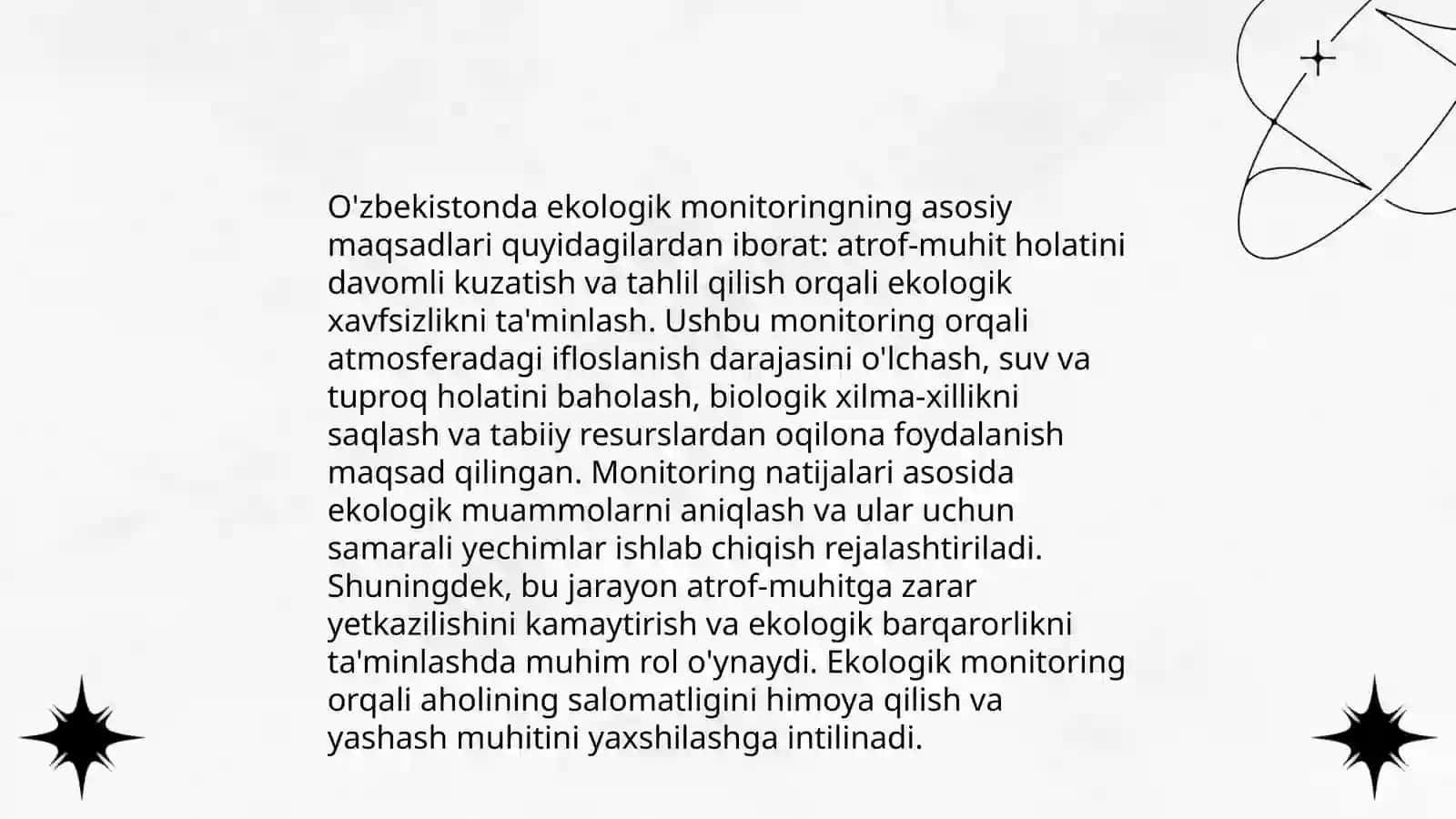 O'zbekistonda ekologik monitoringni amalga oshirilishi ahamiyatini o'rganish 3