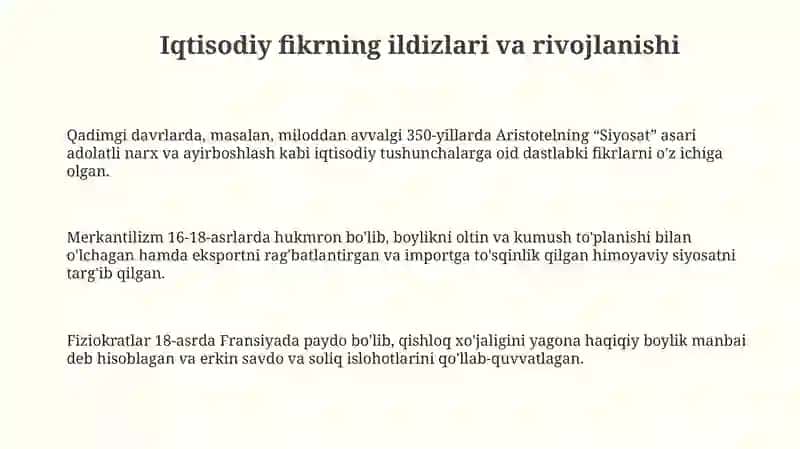 Hozirgi zamon iqtisodiy qarashlari evolutsiyasi 3