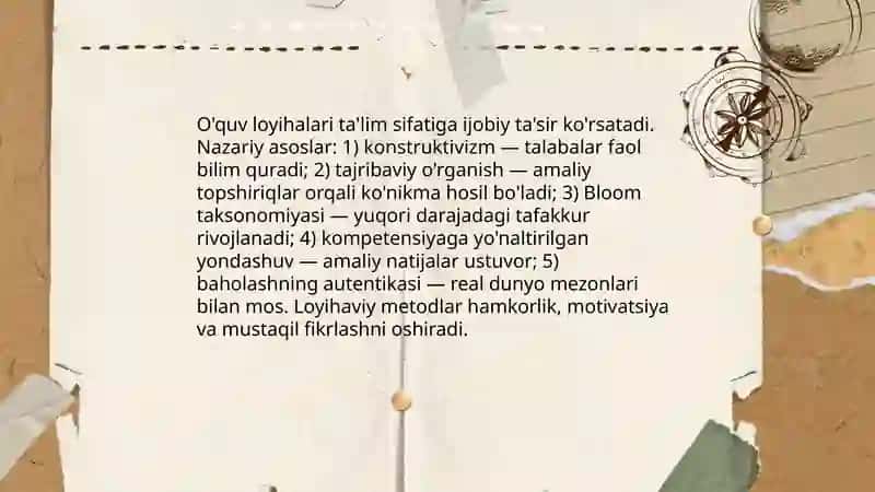 O'quv loyihalarining ta'lim sifatiga ta'siri: nazariy asoslar 3