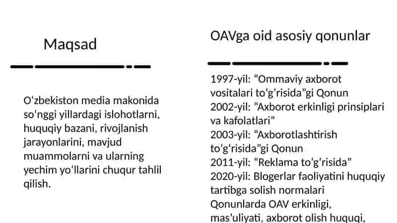 O’zbekiston Respublikasida ommaviy axborot vositalari faoliyati 3